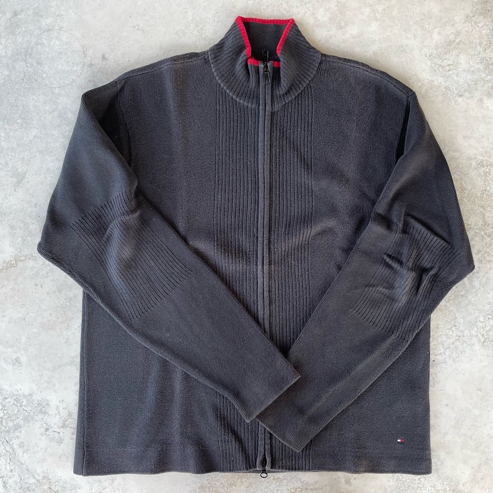 Tommy Hilfiger Zip-Up Black Sweater